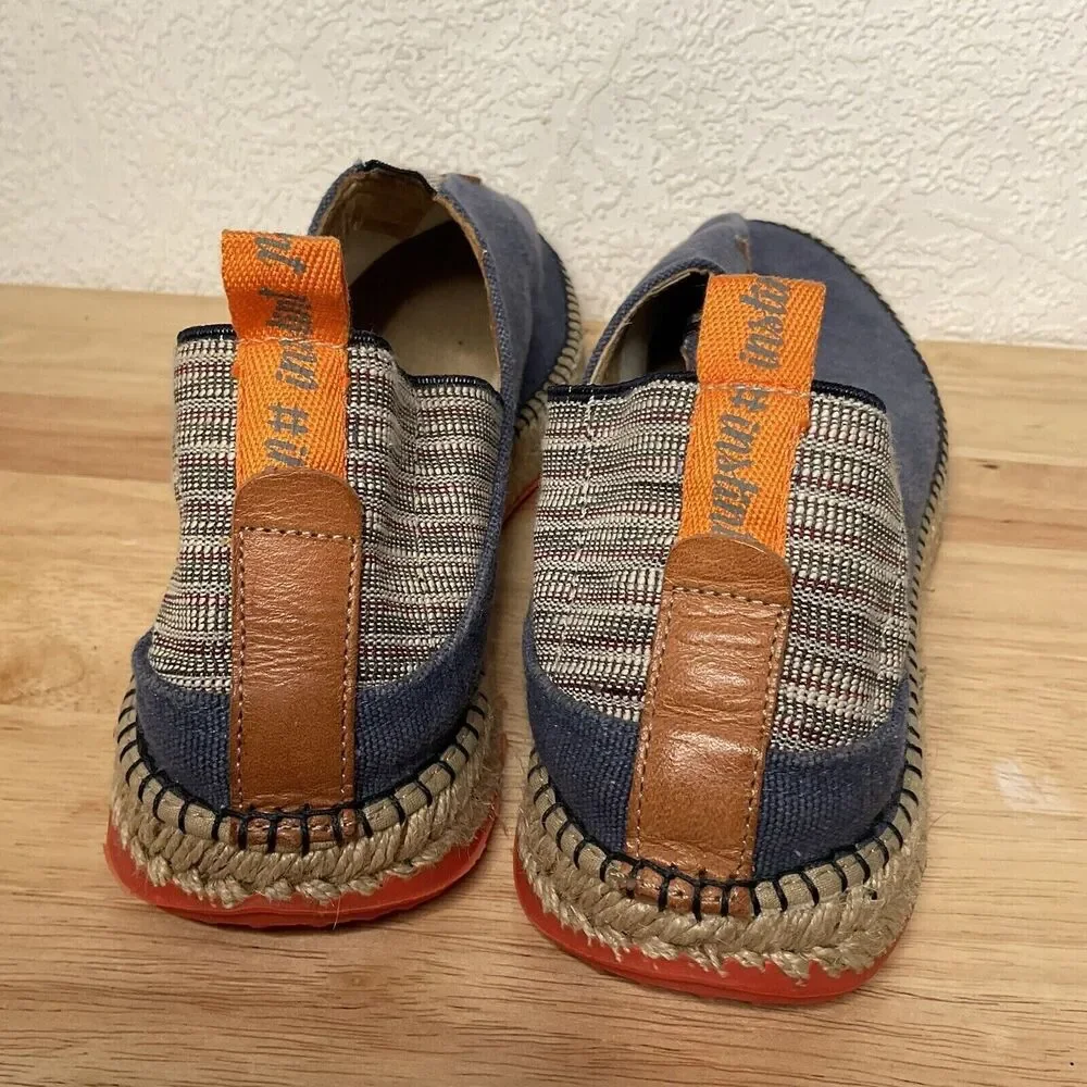 Instint Denim Espadrille Flats‎ Sneakers Spain Women Size 46/US14 Blue/Orange